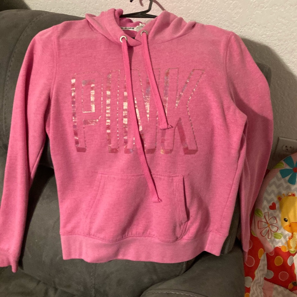 Pink zip up hoodie